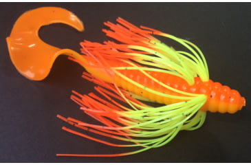Image of Tightlines UV Sow Belly Twister RATTLING 5in Orange Yellow with Salt Fire, OY-WSBTR-SF