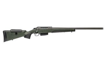 Image of Tikka T3X Super Varmint Bolt Action Rifle, .243 Winchester, 23.7in Heavy Barrel, 1-8, Synthetic Green Stock, Cerakote Blued, JRTXRSV315-FRRMPG