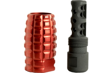 Image of Timber Creek Muzzle Brake Combo .223/5.56, 1/2-28 Thread Pitch, Red, 223 MBC R