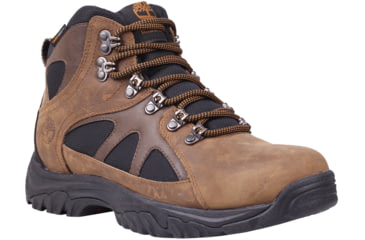 Image of Timberland Bridgeton Mid Waterproof Hiking Boot - Men's-Brown/Black-10-Medium