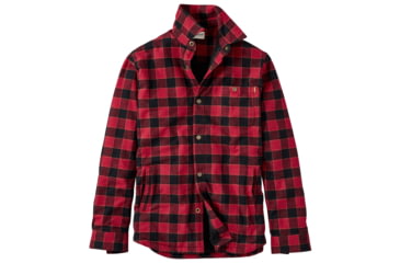 Image of Timberland LS Sherpa Lined Overshirt, Tibetan Red TB0A1OQDH23-S