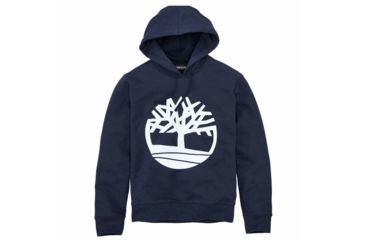 Image of Timberland Seasonal Logo Hoodie Sweat - Mens, Black Iris Tree, Extra Large, TB0A1N9BP52-BLKR Tree-XL