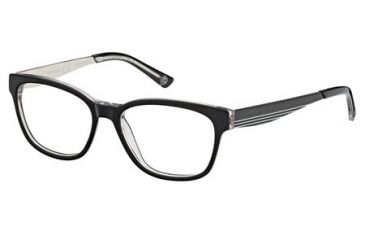 Image of Timberland TB1238 Eyeglass Frames - Black/Crystal Frame Color