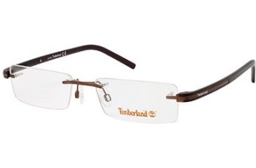 Image of Timberland TB1244 Eyeglass Frames - Shiny Dark Brown Frame Color