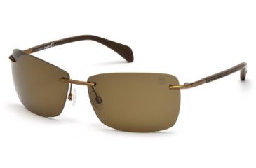 Image of Timberland TB9009 Sunglasses - Shiny Dark Bronze Frame Color