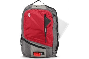 Image of Timbuk2 Q Laptop Backpack-Rev Red/Cement/Gunmetal-Medium