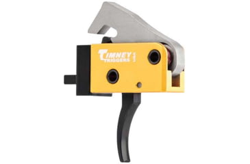 Image of Timney Triggers AR PCC Curved Shoe Trigger, SINGLE STAGE 2.5 to 3 LB, Pistol Caliber Carbine Fits all calibers in PCC, .40, .45, 9mm, Gold, Actual, 681