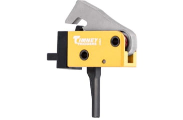 Image of Timney Triggers AR PCC Straight Shoe Trigger, SINGLE STAGE 2.5 to 3 LB, Pistol Caliber Carbine Fits all calibers in PCC, .40, .45, 9mm, Gold, Actual, 681-ST