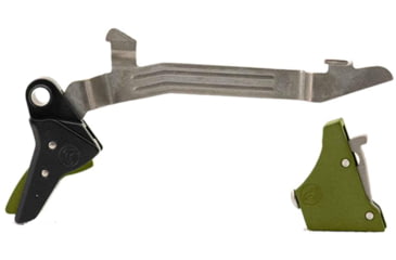 Image of Timney Triggers Glock Alpha Competition Trigger, Straight, 3lb Pull, Gen 3-4, Green, Alpha Glock 3-4 - Large-Green