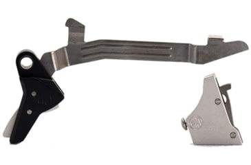 Image of Timney Triggers Glock Alpha Competition Trigger, Straight, 3lb Pull, Gen 3-4, Silver, Alpha Glock 3-4 - Large-Silver