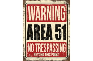 Image of Tin Signs Area 51 No Trespassing