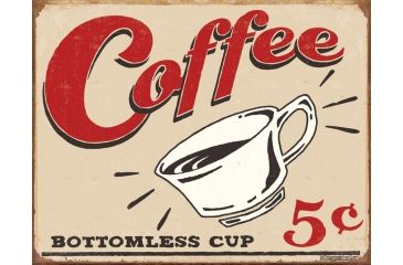 Image of Tin Signs Coffee 5 Cents Tin Sign, TSN1178