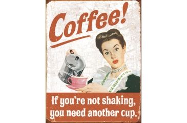 Image of Tin Signs Coffee Shaking Tin Sign TSN1714
