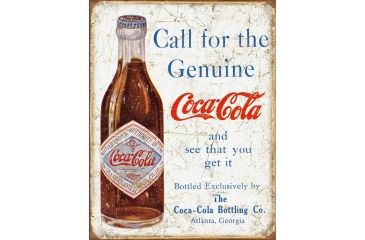 Image of Tin Signs Coke Call For The Genuine TSN1918