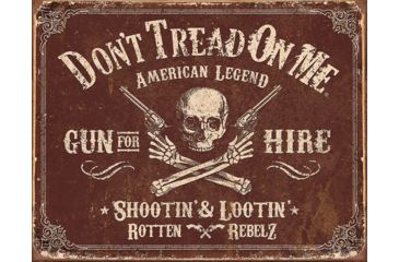 Image of Tin Signs DTOM Gun for Hire Tin Sign, TSN2007