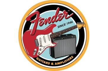Image of Tin Signs Fender Round Tin Sign, TSN1858