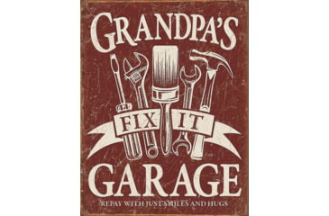 Image of Tin Signs Grandpas Garage Sign, 12.5in X 16in, 2264