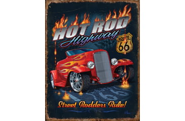 Image of Tin Signs Hot Rod Route 66