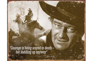 Image of Tin Signs John Wayne Courage Tin Sign TSN1429