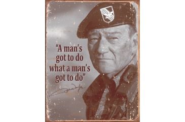 Image of Tin Signs John Wayne Mans Tin Sign TSN1495