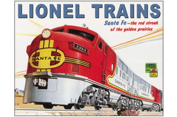 Image of Tin Signs Lionel Santa Fe Sign, 12.5in X 16in, 2284