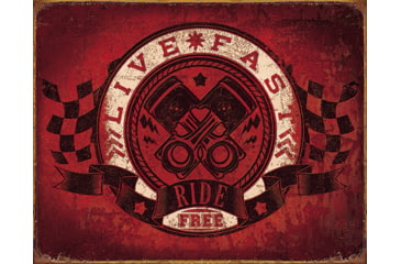 Image of Tin Signs Live Fast Ride Free
