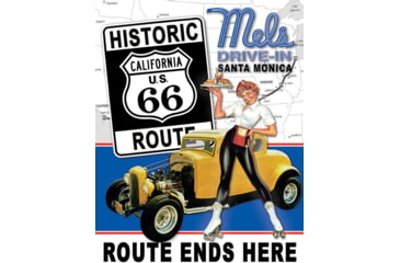 Image of Tin Signs Mels Diner Route 66 Sign, 12.5in X 16in, 2289