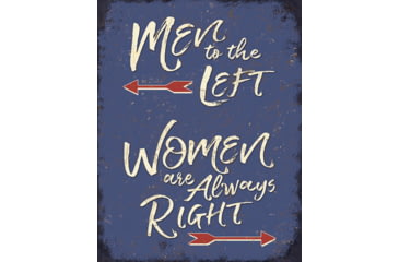 Image of Tin Signs Men To The Left Sign