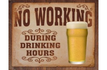Image of Tin Signs No Working Drinking Tin Sign TSN1795