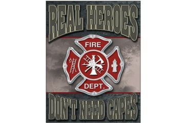 Image of Tin Signs Real Heroes Firemen Tin Sign, TSN1778