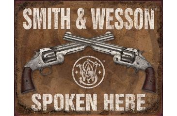 Image of Tin Signs S&amp;W Spoken Here Tin Sign TSN1849