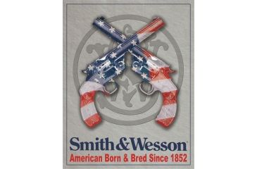 Image of Tin Signs Smith &amp; Wesson Sign, American Born &amp; Bred TSN1465