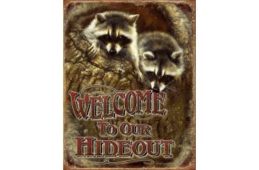 Image of Tin Signs Welcome To Our Hideout TSN1948