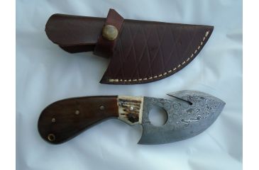 Image of Titan 15N20/1095 Damascus Steel Hatchet, TD-006, Walnut Wood, Stag Handle, 3.8in. Blade TDK-6