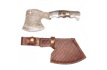 Image of Titan 15N20/1095 Damascus Steel Hatchet, TD-013, Damascus Bolster, Micarta Handle, 3.4in. Blade TDK-13
