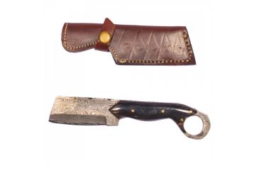 Image of Titan 15N20/1095 Damascus Steel Hatchet, TD-019, Bull Horn Handle, 3.5in. Blade TDK-19