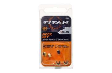 Image of Titan Brass Arrow Nock Set, 5 Pack, Metal, 540