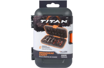 Image of Titan Broadhead Box and Caddy, Gray/Orange, 5.5 in x 3.75 in, 7009