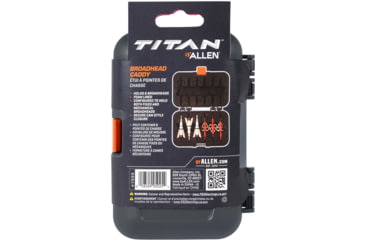 Image of Titan Broadhead Box and Caddy, Gray/Orange, 5.5 in x 3.75 in, 7009