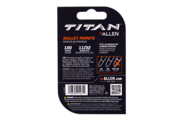 Image of Titan Bullet Point, 100 Grain, Black, 11/32in, 1461
