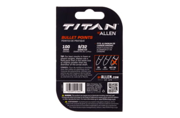 Image of Titan Bullet Point, 100 Grain, Black, 9/32in, 1464
