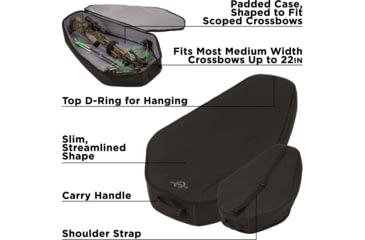 Image of Titan Cobra Crossbow Case, Scoped Standard Limb Crossbows, Black/Gray, 37L x 22W x 8Thick, 6079