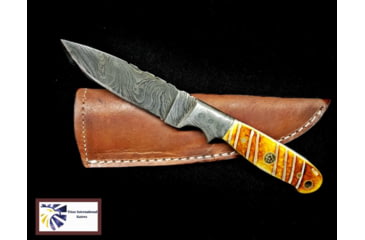 Image of Titan Damascus Fixed Blade Knife 7.3in TD-102, TDK-102