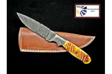 Image of Titan Damascus Fixed Blade Knife 7.3in TD-102, TDK-102