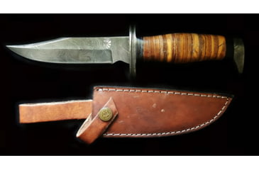 Image of Titan Damascus Fixed Blade Knife 8.3in TD-098, TDK-98