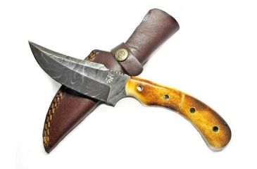 Image of Titan Damascus Knife Burnt Bone Handle TD-173, 8.4in TD-173
