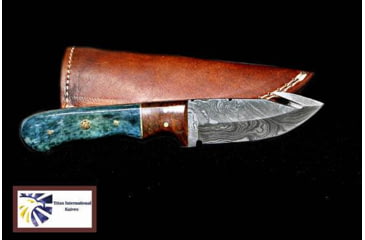 Image of Titan Damascus Skinning Gut Hook, Hunting Knife by Titan TD-176, 4in, TDK-176