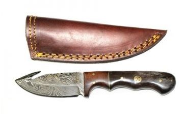 Image of Titan Damascus Skinning Gut Hook, Hunting Knife by Titan TD-176, 4in TD-176