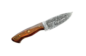 Image of Titan International Knives Damascus 10in Custom Handmade Forged Damascus Steel Hunting Bowie Knife Fixed Blade Diamond Wood Handle w/ Leather Sheath, 8 inch, TDK-226