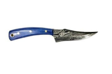 Image of Titan International Knives Damascus Blue Older Timer Design Fixed Blade Skinning Knife, 8 inch, TDK-214